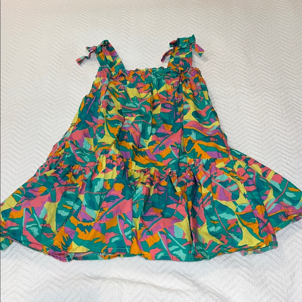 Cat & Jack Multicolor Patterned Kids Dress